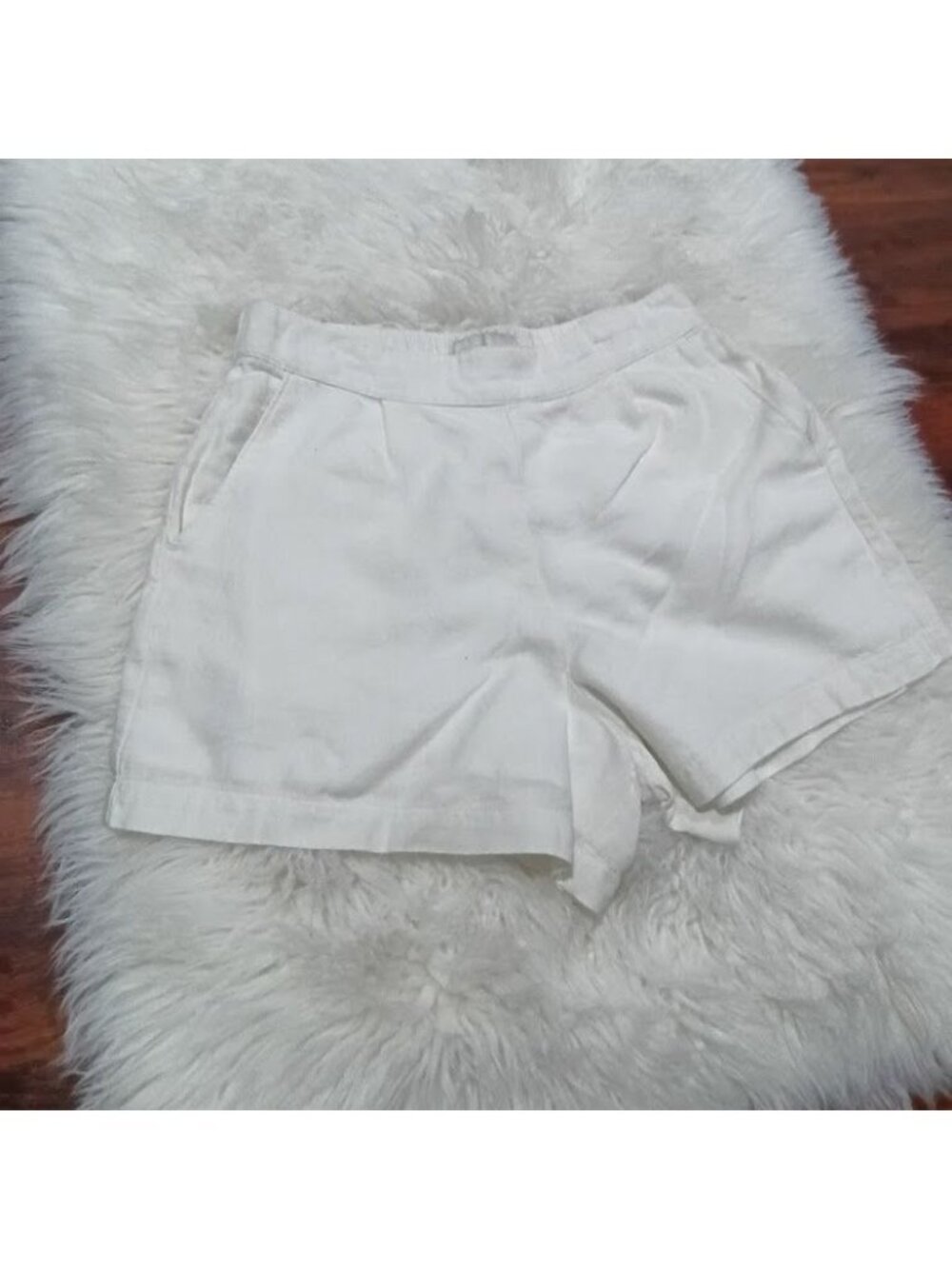 Abercrombie & Fitch White Linen Womens Casual Shorts Size Small - Picture 6 of 11
